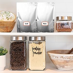 أكياس مايلر للتغليف - أكياس قابلة للغلق بالحرارة لتغليف المواد الغذائية والحلوى والسكر والوجبات الخفيفة والأعشاب - ختم مقاوم للرائحة 19