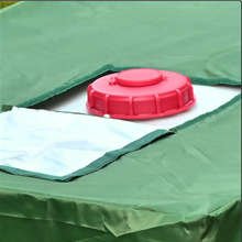 غطاء حمل IBC لأغطية IBC الخارجية بسعة 1000 لتر وسعة 275 جالون من المطر للأشعة فوق البنفسجية وأغطية IBC الخارجية المقاومة للماء - رمادي أخضر 8