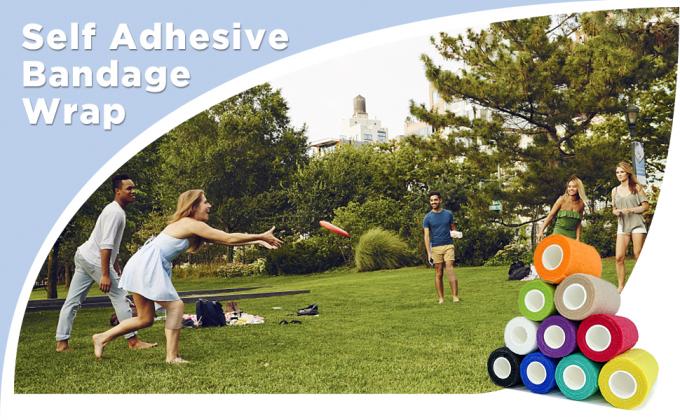 غلاف الضمادات اللاصقة الذاتية، حزمة 6، لون الجلد، 2 ′′ × 5 ياردات، ضمادات متماسكة، غلاف طبي، غلاف ضمادات مرنة 2