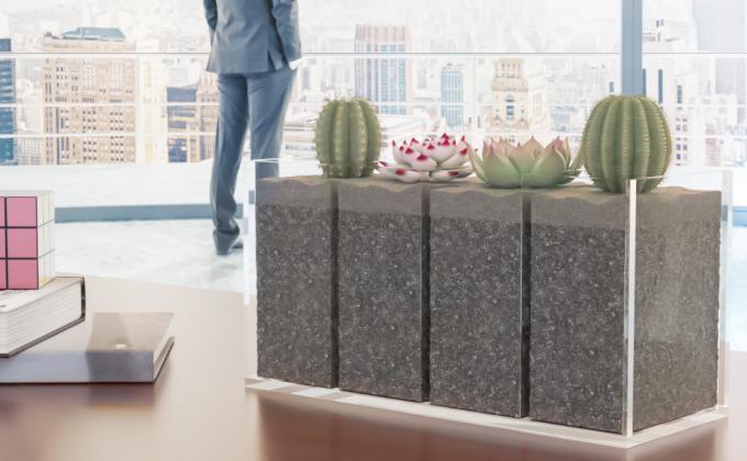 حامل قلم أكريليك 4 حجرات حامل قلم رصاص واضح منظم مكياج حامل فرشاة 4