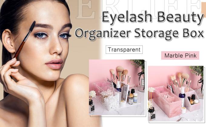 منظم الجمال، منظم رف العرض، منظم الماكياج الواضح، إضافة الرموش 0