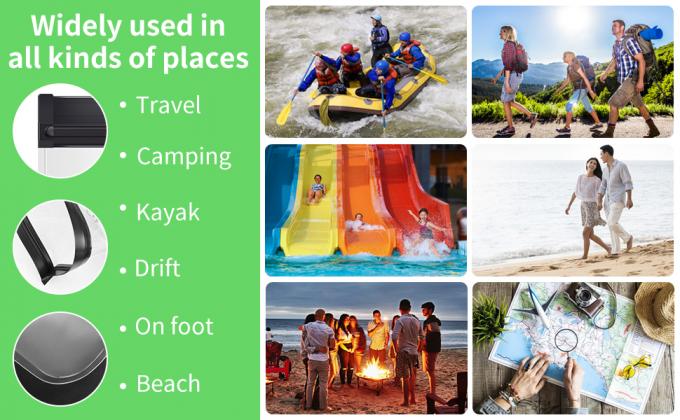 أكياس الزيبر ذات الحجم الربع - أكياس تجميل واضحة مع خيط مغلق ثلاثي ضد التسرب للسوائل والمكياج - حجم سفر محمول 3