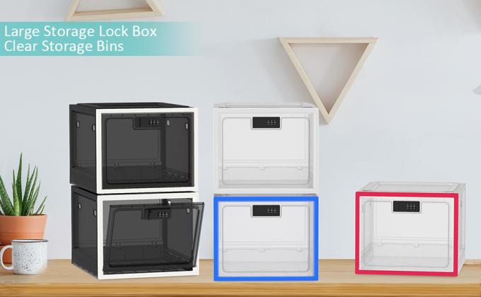 صندوق قفل الأدوية، صندوق تخزين قابل للقفل لتخزين الأدوية الآمنة، علبة صندوق قابلة للقفل ذات سعة كبيرة 0