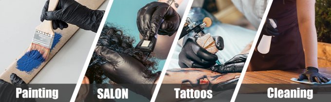 قفازات النتريل، 4mil-100 Count، قفازات لمرة واحدة خالية من اللاتكس، قفازات لمرة واحدة للأسرة، آمنة الغذاء 2