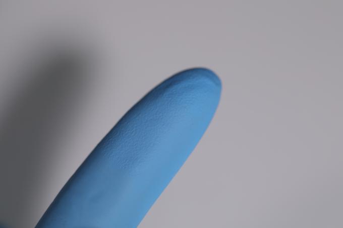 العينات المجانية عالية الجودة الأزرق السماوي المستخدم مرة واحدة الجملة مسحوق الطبيب المجانية الأكمام الطويلة قفازات النتريل غير العقيمة 6