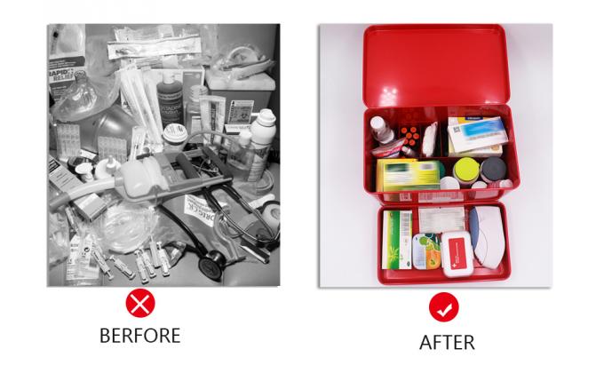صندوق التخزين للمساعدات الأولية المعدنية علبة الإسعافات الأولية علبة تخزين الأدوية علبة التخزين للدواء القصدير المعدني علبة التخزين للدواء 1