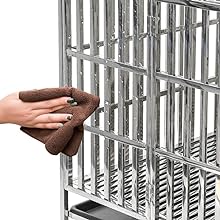 قفص الكلاب من الفولاذ المقاوم للصدأ ذو الوزن الثقيل 47 بوصة القلق العالي غير قابلة للتدمير والهروب 4