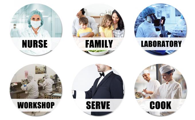 قبعات بوفانت قبعة دش لمرة واحدة فندق مخصص للخدمات المريحة حمام سبا قبعة شعر مقاومة للماء قبعة رأس بيضاء لمرة واحدة 5