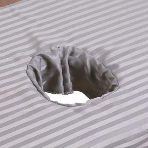 غطاء رأس طاولة التدليك، غطاء طاولة السرير أوراق غطاء طاولة التدليك مع فتحة للصالون SPA، فراش التدليك التنفس SPA 3