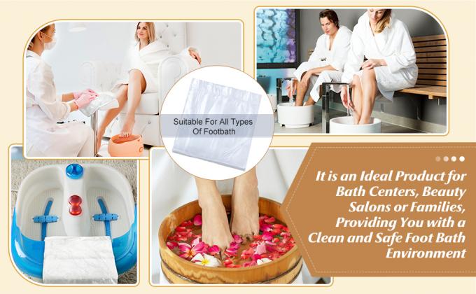 ملحقات حمام القدم القابلة للاستخدام المحمولة حقائب حوض الاستحمام البلاستيكية كيسات سبا للكعب الرقيق الكبير ملحقات حمام القدم القابلة للتخلص 4