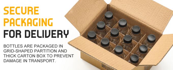 زجاجات زجاجية واضحة صغيرة مع أغطية بوسطن زجاجات عينة للجرعات والعصائر والعافية وشراب الزنجبيل والويسكي والسوائل 10