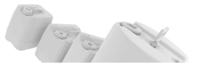 حاويات الرأس الضيقة للشحن والنقل والتخزين والنفايات ؛ 20L (5 جالون) ، HDPE ، 70mm Cap ، UN 3H1 ، 1/EA 11