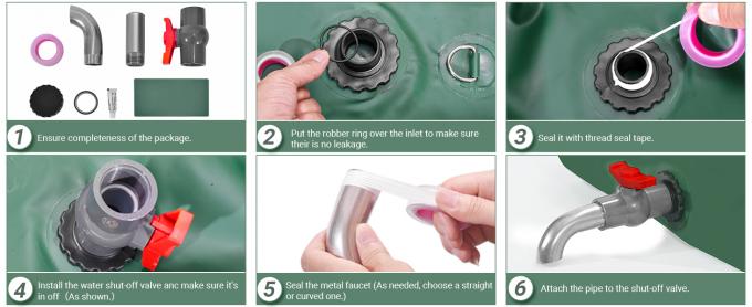 بثورات تخزين المياه في حالات الطوارئ - كيس مياه ناعم ذو سعة كبيرة ، خزان بثور قابل للطي لمقاومة الجفاف 1