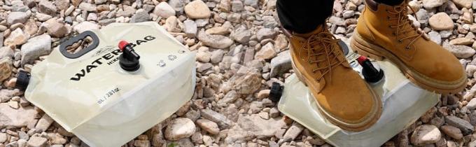 ناقل تخزين المياه القابلة للطي - حاوية محمولة بطاقة 1.9 جالون مع شفرة، كيس المياه للتخييم للتنزه في الهواء الطلق 6