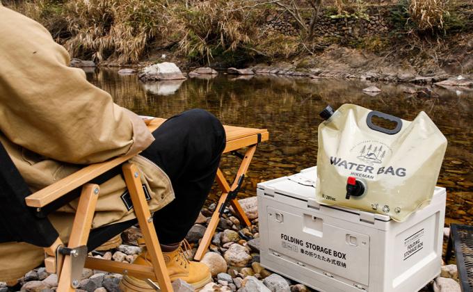 ناقل تخزين المياه القابلة للطي - حاوية محمولة بطاقة 1.9 جالون مع شفرة، كيس المياه للتخييم للتنزه في الهواء الطلق 10