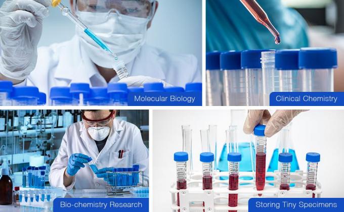 أنابيب الطرد المركزي 15 مل، أنابيب مخروطية عقيمة 50 PCS، البولي بروبلين، أغطية المسمار ضد التسرب، حاوية بلاستيكية 3