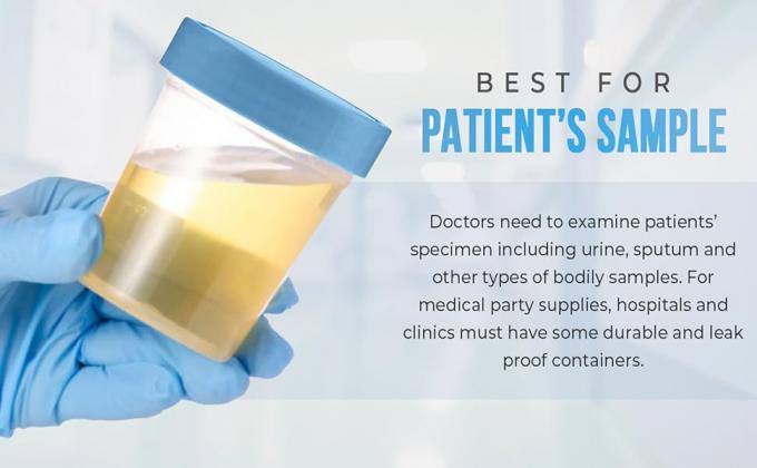 إمداد كؤوس العينة مع أغطية - غطاء ضد التسرب - بلاستيك البولي بروبلين عالي الجودة خالي من اللاتكس - غير معقمة - 25 4 أوقية 1