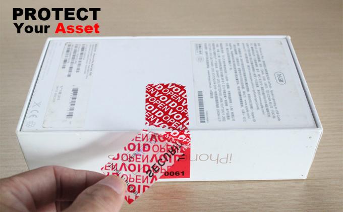 الضمانات الأمنية غير المضادة للتلاعب (أحمر، 1 × 3.35 بوصة، أرقام تسلسلية) 0