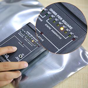 حقائب مضادة للستاتيكية قابلة لإعادة إغلاق، 5.9 X 7.9 بوصة حقيبة بلاستيكية ثابتة مجانية للوحة الأم SSD HDD الكمبيوتر الإلكتروني 5