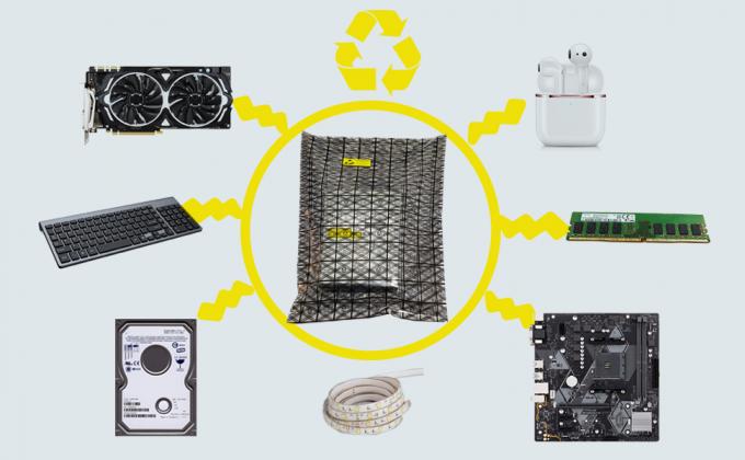 كيس مضاد للستاتيكية مفتوح العلوي، 10 قطعة 12X16in/30x40cm الكبيرة ESD أكياس مضادة للستاتيكية للوحة LCD بطاقة الفيديو اللوحة الأم 3