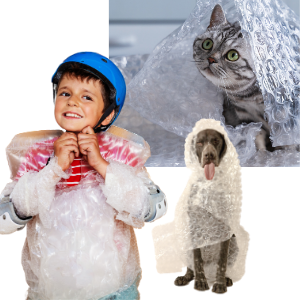 حلقات الفقاعات 24 واسعة × 175 قدم فقاعات صغيرة 3/16 مثقبة كل 12، واضحة مثقبة الفقاعات غلاف الوسادة 7