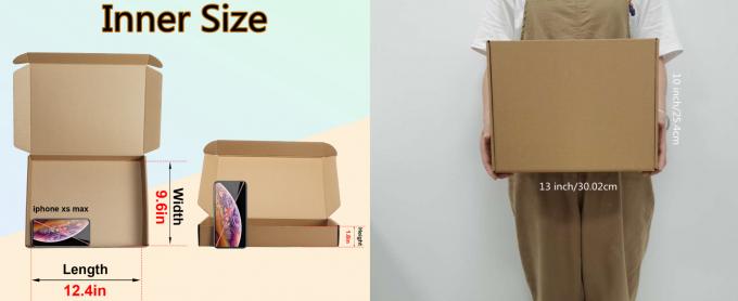 صندوق بريد للأدب من الورق المقوى البني المموج للتعبئة والبريد والبريد التجاري 8