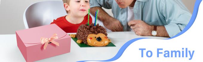 صناديق الهدايا مع أغطية، صناديق الهدايا الوردية 10X8X4 بوصة، صناديق العروض وصديقة العروس مع الشريط، صناديق الورق الكرافت للزفاف 2