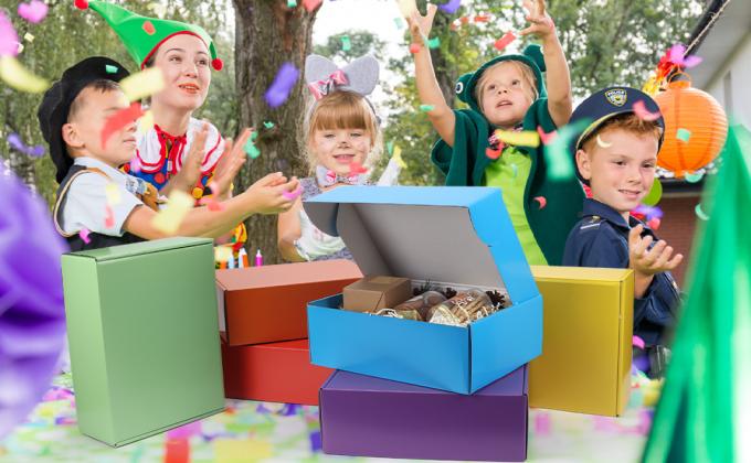 صناديق الشحن الصفراء، صناديق الهدايا من الورق المقوى مع أغطية للفاتورة إعطاء الهدايا للنساء الرجال، البريد المموج 3