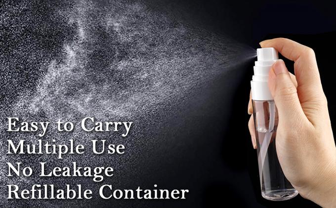 زجاجة رش زجاجات رش بلاستيكية 3.4 أونصة/100 مل 2حزمة مرشح وضع الماكياج TSA المعتمدة تجميل فارغ قابل لإعادة تعبئة 1