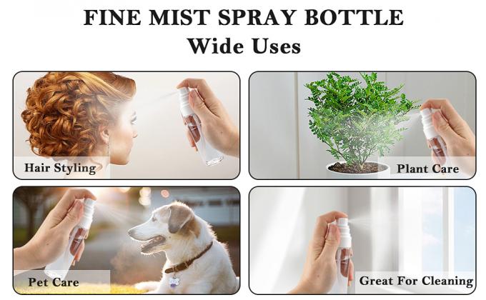 زجاجة رش زجاجات رش بلاستيكية 3.4 أونصة/100 مل 2حزمة مرشح وضع الماكياج TSA المعتمدة تجميل فارغ قابل لإعادة تعبئة 3