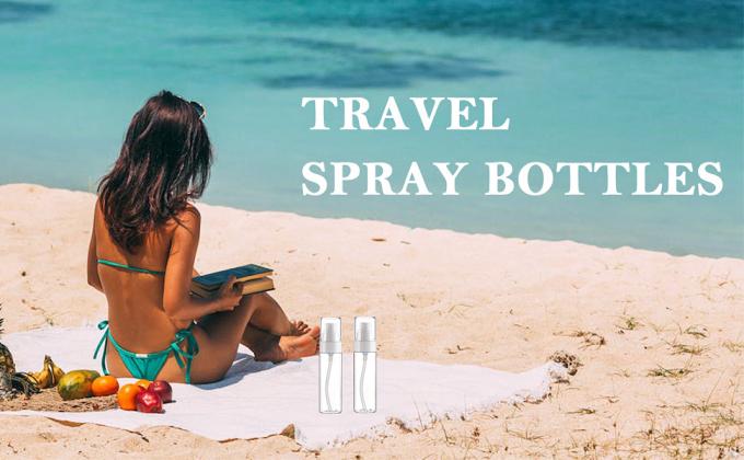 زجاجة رش زجاجات رش بلاستيكية 3.4 أونصة/100 مل 2حزمة مرشح وضع الماكياج TSA المعتمدة تجميل فارغ قابل لإعادة تعبئة 4