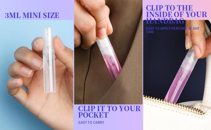 3 مل زجاجة رشاش مصغرة، 10 حزمة 3 مل زجاجة رشاش بلاستيكية واضحة مصغرة فارغة، ضباب دقيق زجاجة عطر صغيرة قابلة لإعادة تعبئة 3