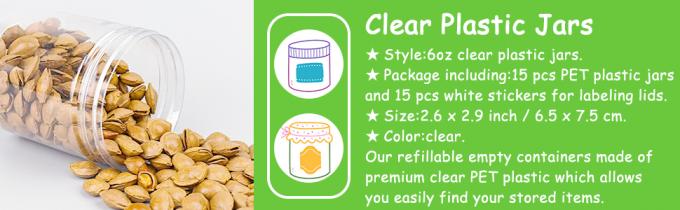 حاويات مع أغطية أوعية بلاستيكية حاويات للطين مع أغطية ضيقة المياه البيضاء والملصقات التخزين المصغر للقيام بنفسك 2