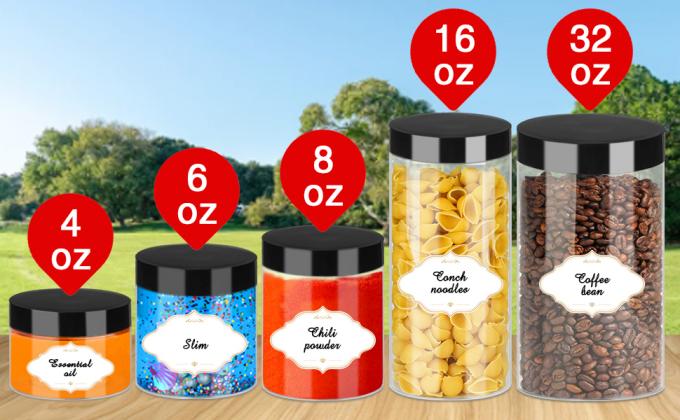 أوعية بلاستيكية مستديرة واضحة ضد التسرب أوعية بلاستيكية مع غطاء للتخزين للسفر، ظلال العين، الأظافر، الطلاء 4