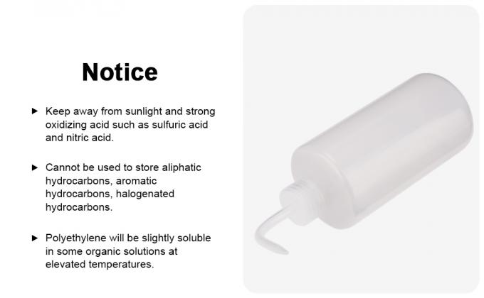 زجاجة غسيل كيميائي، 2 حزمة بلاستيكية للامن المختبر ضغط زجاجة غسيل، LDPE مع فم ضيق، 1000 مل / 2 زجاجة 1