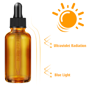 زجاجة قطرة 2 أونصة، زجاج العين زجاج قطرة الزيوت الأساسية مع الملصقات والقناة، 2 علبة زجاجات الصبغة 1