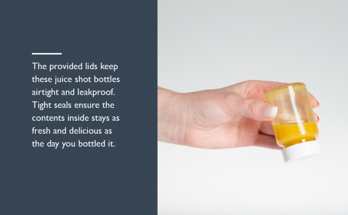 زجاجية عصير شوت زجاجات مع أغطية - 8 حزمة 3.5 أوقية صغيرة واضحة قابلة لإعادة الاستخدام مع أغطية لتخزين العصير المشروبات 10