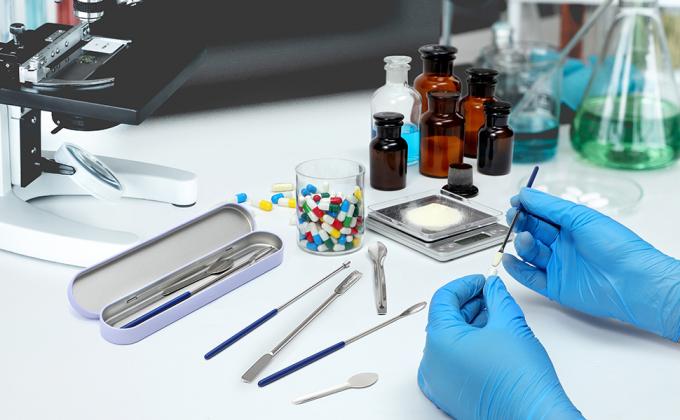 أدوات لملء حبوب منع الحمل الفارغة كبسولات، المنزلية ومستلزمات المختبر - الميكرو ملعقة سباتولا، المختبر كأس ملء الوعاء، مسحوق العشب 0