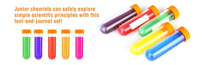 SCIENCE LAB العلوم الابتدائية أنابيب الاختبار الكبيرة مع الوقوف، مجموعة من 10 أنابيب، الأدوات البلاستيكية المختبرية، أنابيب المختبر للاختبار 1