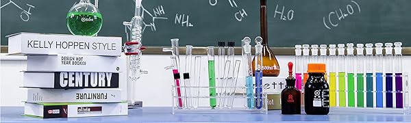 أنابيب الاختبار، 50 مل - بوروسيليكات 3.3 زجاج - 1.2 ملم جدران سميكة، حافة حبة - درجة عالية من الحرارة والمتانة الكيميائية 0