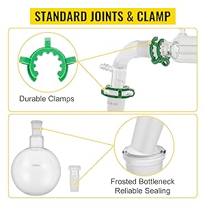 أدوات المختبر الزجاجية 24/40 الكيمياء الزجاجية 32PCS الكيمياء المختبر الزجاجية مجموعة التقطير 4
