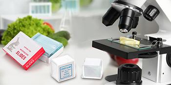 شرائح المجهر والغلافات، شرائح الزجاج الفارغة لمجموعة المجهر - 300 شريحة، 300 غلاف، للمجهر 2