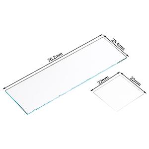 شرائح المجهر والغلافات، شرائح الزجاج الفارغة لمجموعة المجهر - 300 شريحة، 300 غلاف، للمجهر 3