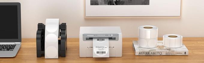 4 "× 2" (102 ملم × 51 ملم) شحن الباركود والملصقات متعددة الأغراض، اللاصق المتميز وطابعة الملصقات المنفثة 0