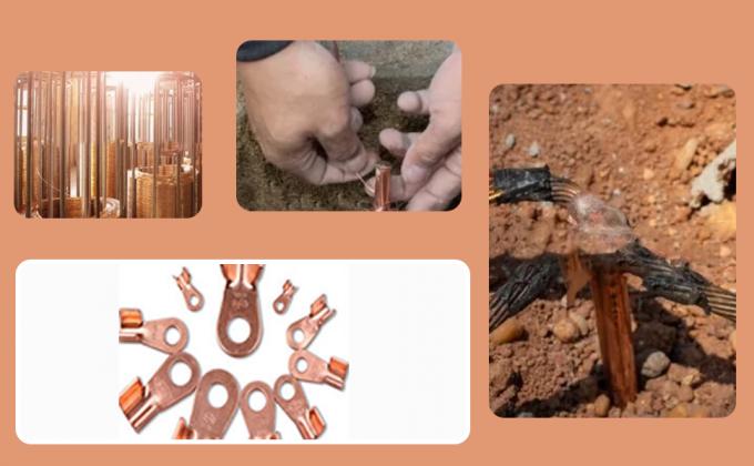 عصا النحاس الصلبة العارية النحاس النقي الصافية عصا النحاس 8 ملم عصا معدنية نحاسية 1/4 "(7 ملم) قطر 7.87" الطول CU 4