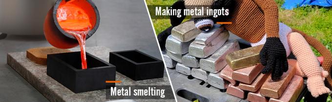 صهريج الجرافيت من الطين لذوبان المعادن صب صقل التكرير الذهب الفضة النحاس النحاس الألومنيوم 4