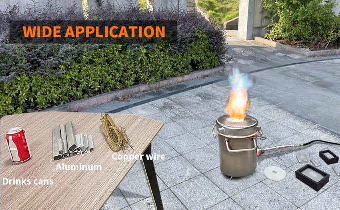 مجموعة فرن الصهر مع اثنين من المسامير الصهريج، الصهريج، العفن الزبر والقفازات، فرن الصهر المنزلي لصهر المعدن 1