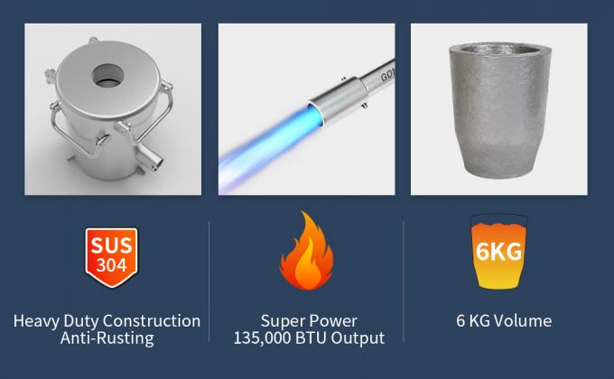 مجموعة فرن الصهر مع اثنين من المسامير الصهريج، الصهريج، العفن الزبر والقفازات، فرن الصهر المنزلي لصهر المعدن 2