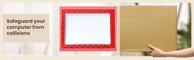 16.7 X 13 X 2.5 بوصة جهاز كمبيوتر محمول صندوق شحن صندوق بريد آمن صناديق بريد كرافت لحزم جهاز كمبيوتر محمول متحرك مع شاحن 1