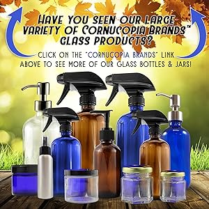 cornucopia brands containers plastic glass jars bottles pumps sprayers lids caps
